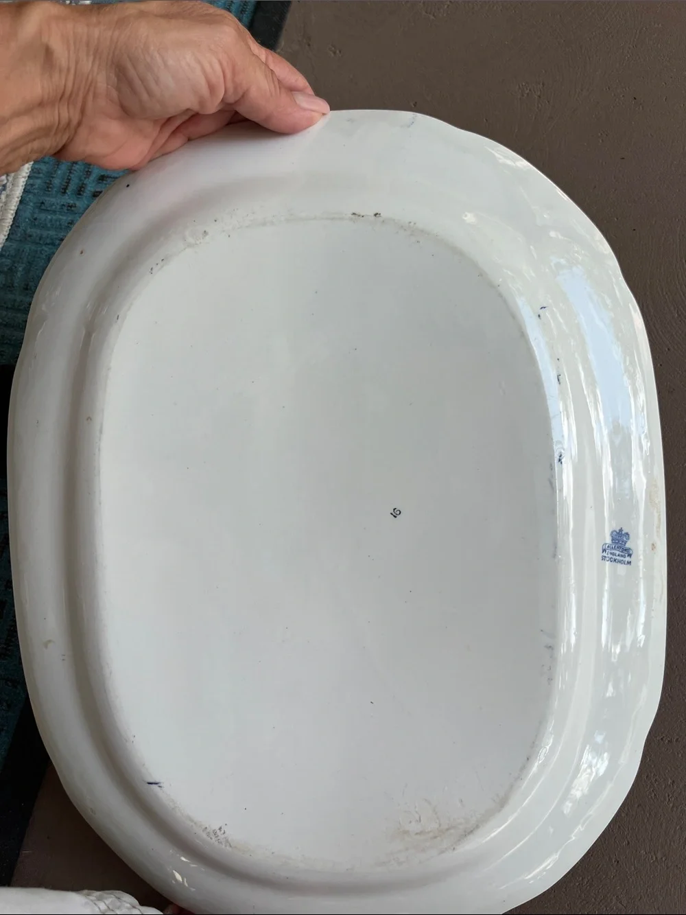 Allertons china. Stockholm, England. Serving plate.